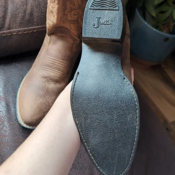 Justin Boot Co. Youth Bay Apache Cowboy Boots - Picture 8 of 9